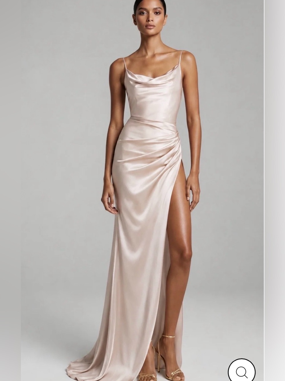Moda Glam Penelope Champagne Dress size 4 / Small